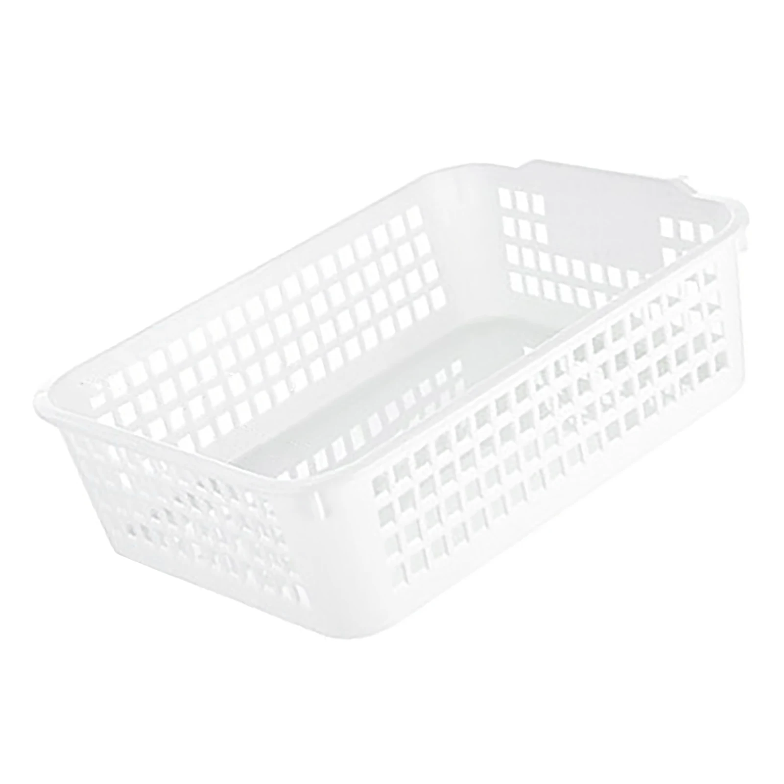 Desktop Storage Basket Desktop Storage Basket Space Saving Handle Rectangular Stackable Hollow Storage Basket Bin for Snack