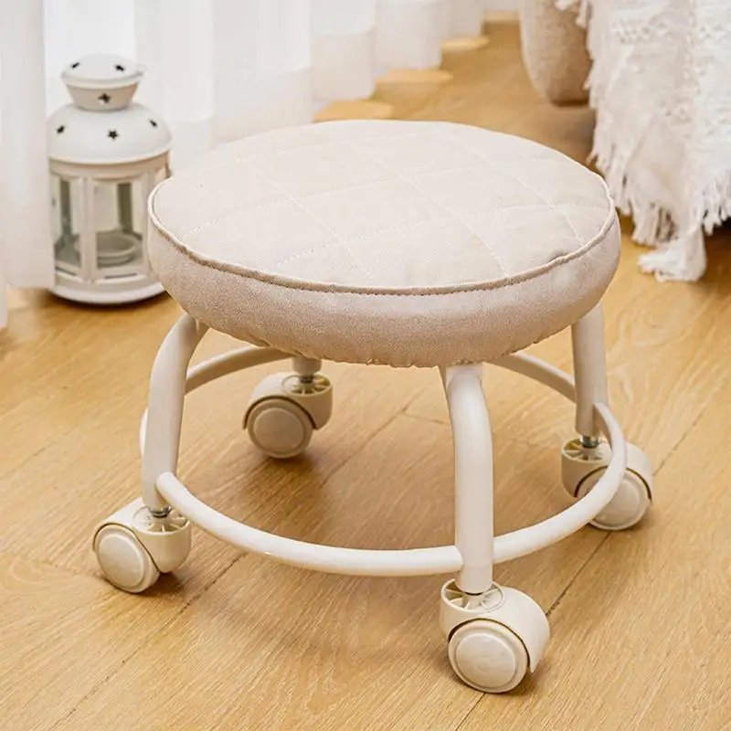 Kid Rotating Stool Universal Wheel Small Stool 360 Rotating Home Stool Movable Living Room Furniture Home Furniture