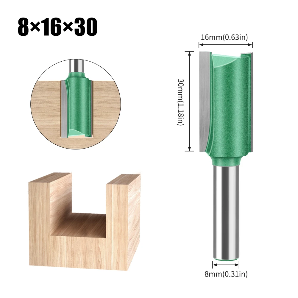 3mm-20mm Durchmesser 8mm Schaft Gerade Bit Wolfram Hartmetall Einzigen Doppel Flöte Router Bit Holz fräser Für Holz Werkzeug