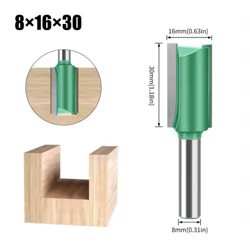 3mm-20mm Diameter 8mm Shank Straight Bit Tungsten Carbide Single Double Flute Router Bit Wood Milling Cutter For Woodwork Tool - Image 11