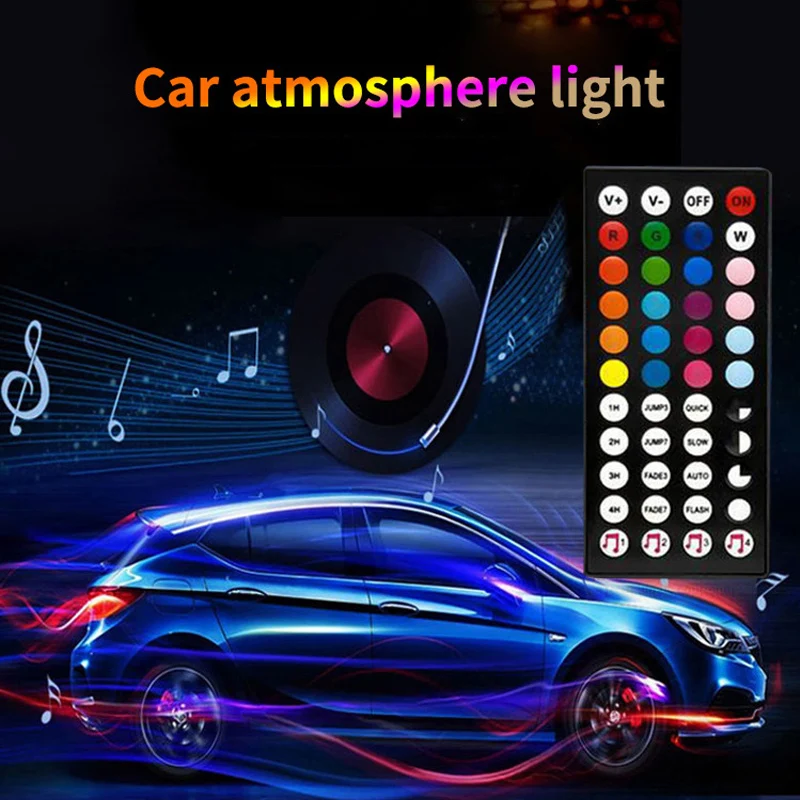 12V RGB LED Controller 44key Music Bluetooth-Compatible Smart  Control Double Output LED Dimmer Controller For Strip Lights 4pin