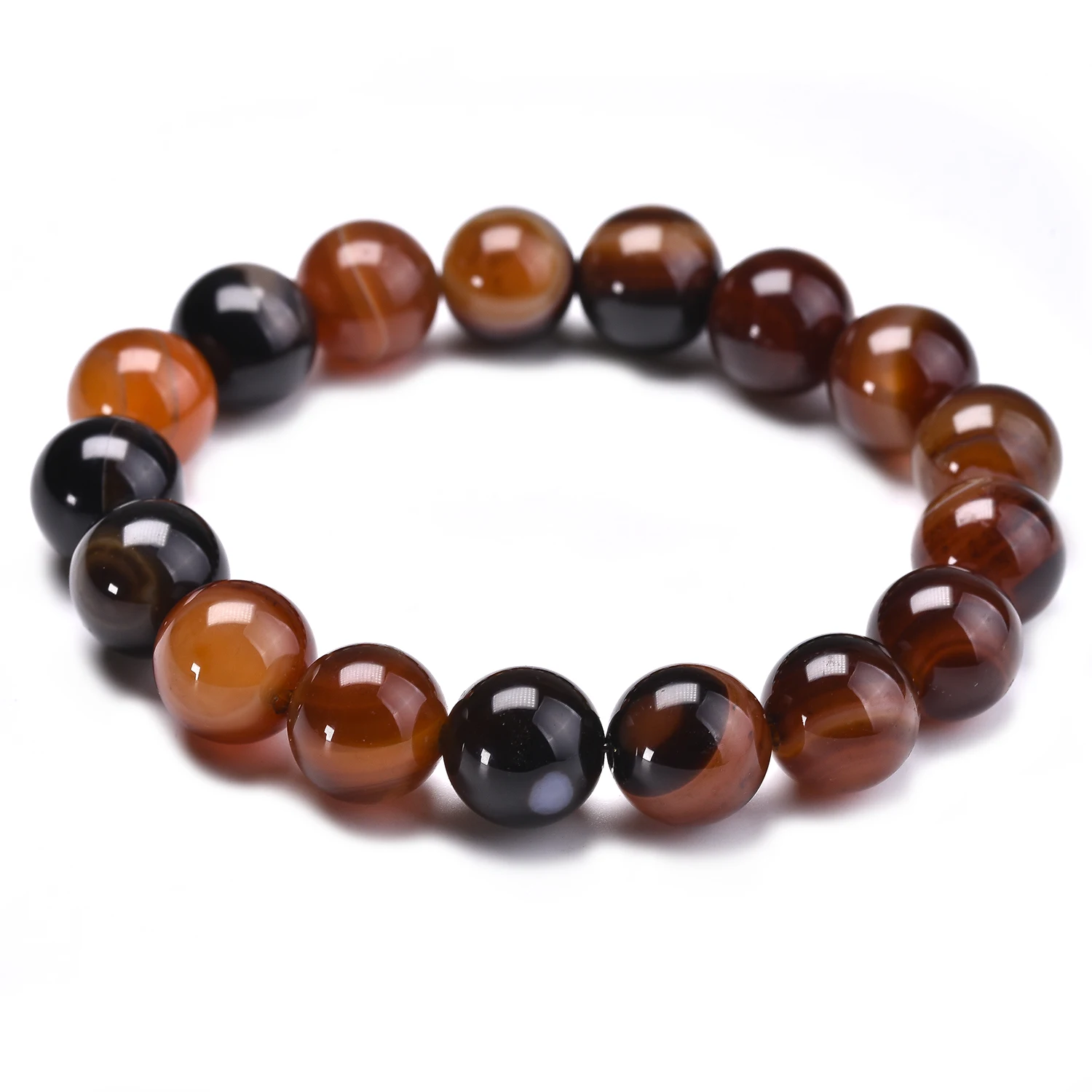 Wholesale Unique Natural Onyx Bracelets & Bangle for Women and Men Beads 6-10-12-14-16-18-20MM Fashion Charm Bracelets Stock