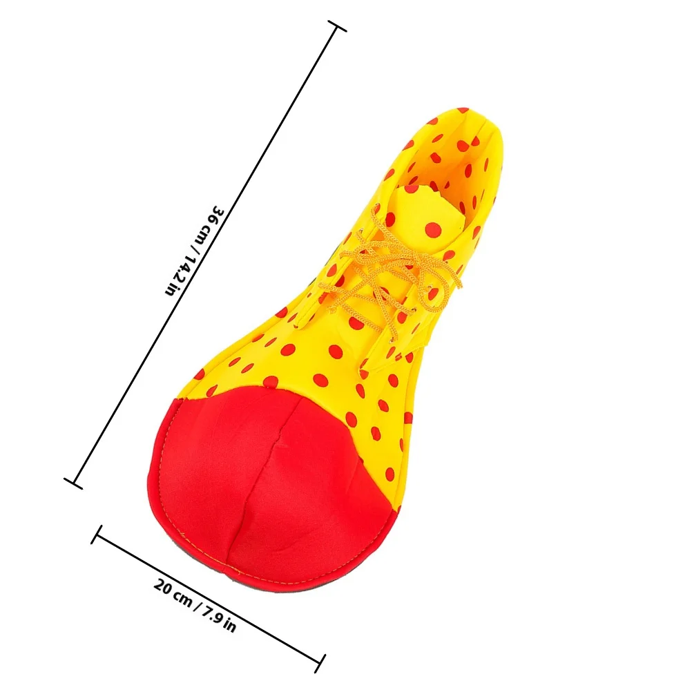 زوج واحد من أزياء Pu خفيفة الوزن وكبيرة الحجم لأداء حفلات الهالوين، أحذية السيرك التنكرية #4