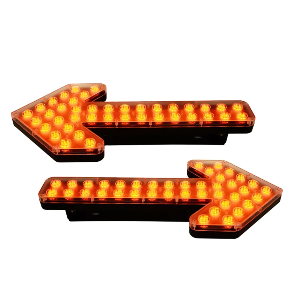 Imagem -01 - Placas de Sinalização Led Amarelas Luzes Direcionais do Conselheiro de Tráfego Sinal de Seta Segurança Rodoviária 12v para Aspersão placas de sinalizacao led amarelas luzes direcionais do conselheiro de trafego sinal de seta seguranca rodoviaria 12v para aspersao 01