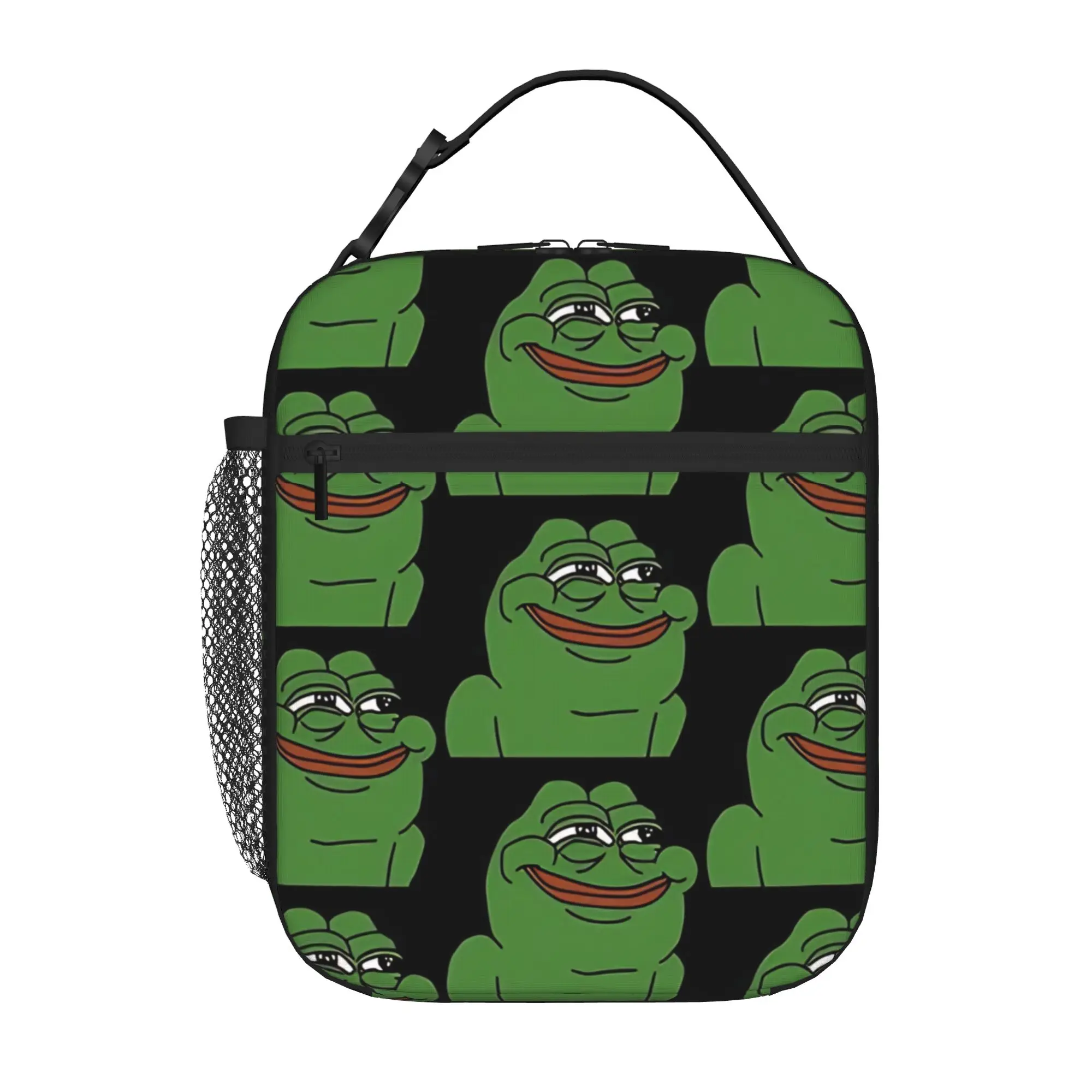 1 Piece For Students Food Container Happy Portable Pocket Pepe the Frog Zipper Closure Aluminum Foil Food Pouch For Travel