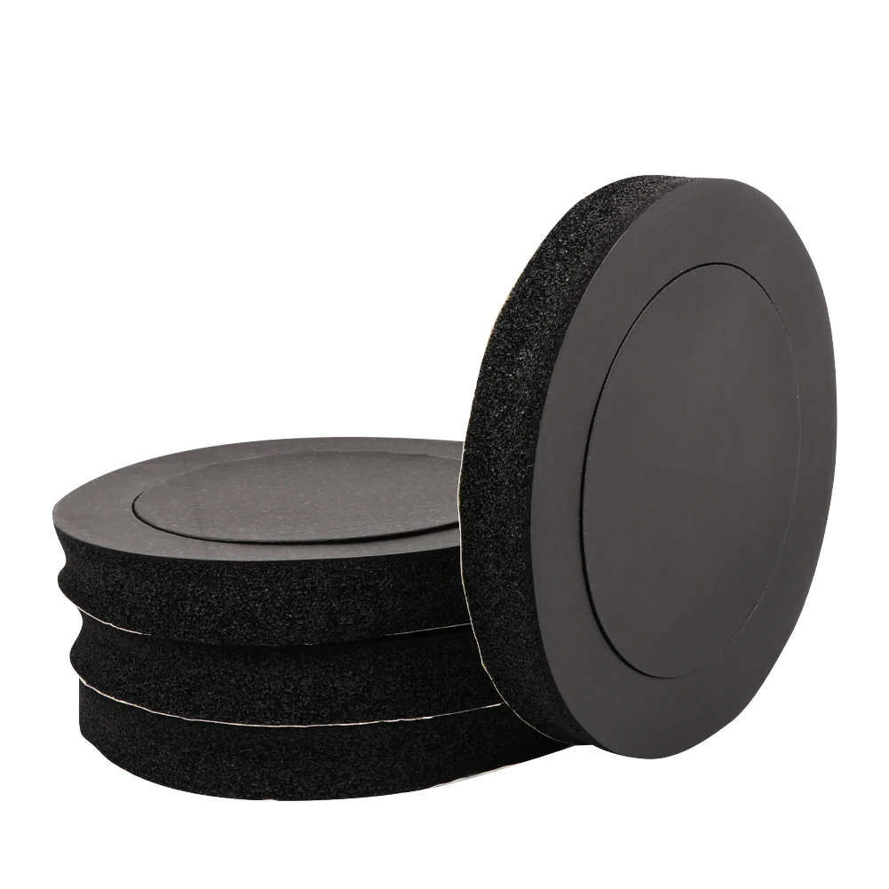 4pcs 6.5" Car Door Soundproof Cotton Speaker Bass Ring Foam Woofer Pad Noise Sound Insulation ring Accessories image 2