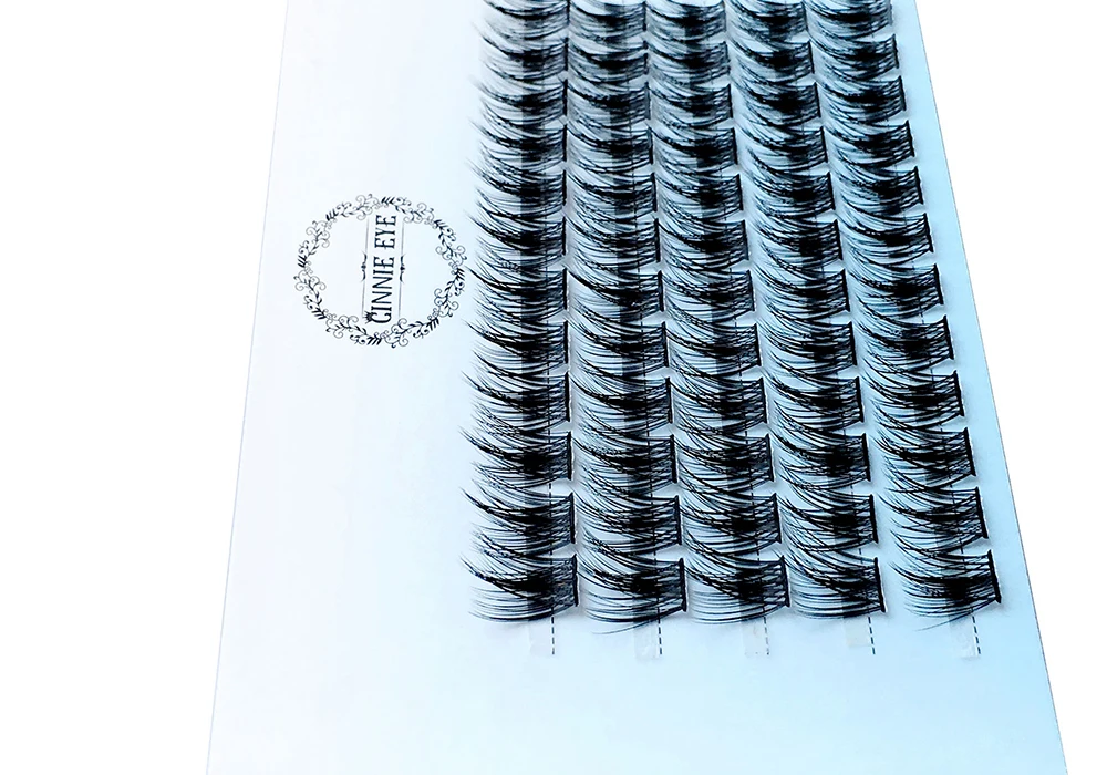 Neue Cluster Bundles DIY individuelle Wimpern verlängerung vorgefertigte Volumen Wimpern fächer 50d 6d 5d wispy falsche Wimpern Puppe Fuchs Auge – Detail 10
