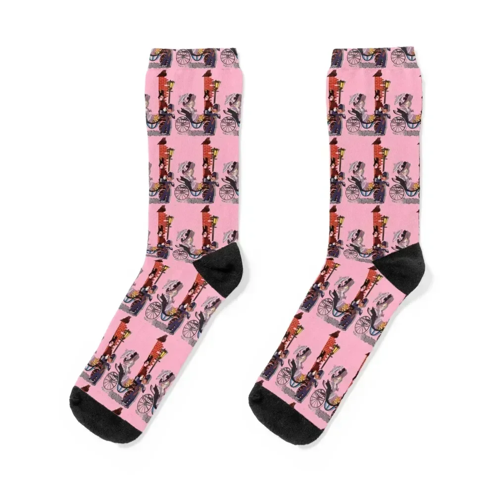 

Mae West 1890's Joy Ride caricature art pink background Gay Nineties Socks designer sport shoes Socks For Man Women's