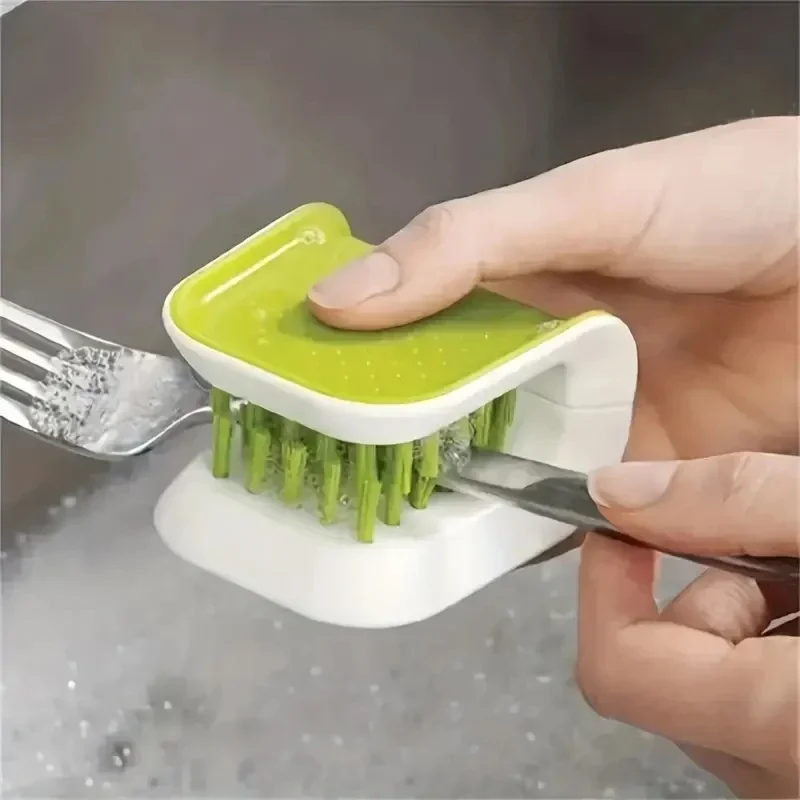 CreativeU-shaped cleaning brush for kitchen utensils, kitchen knives, and spoons, dedicated double-sided cleaning brush 1PC