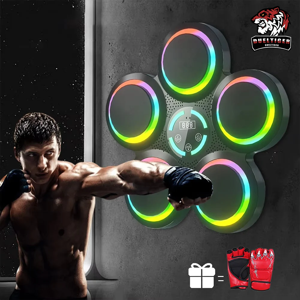 Bluetooth Music Boxing Machine Muay Thai Training Sandbag Sports Fitness Reaction Practice Boxing Training Equipment Wall Target