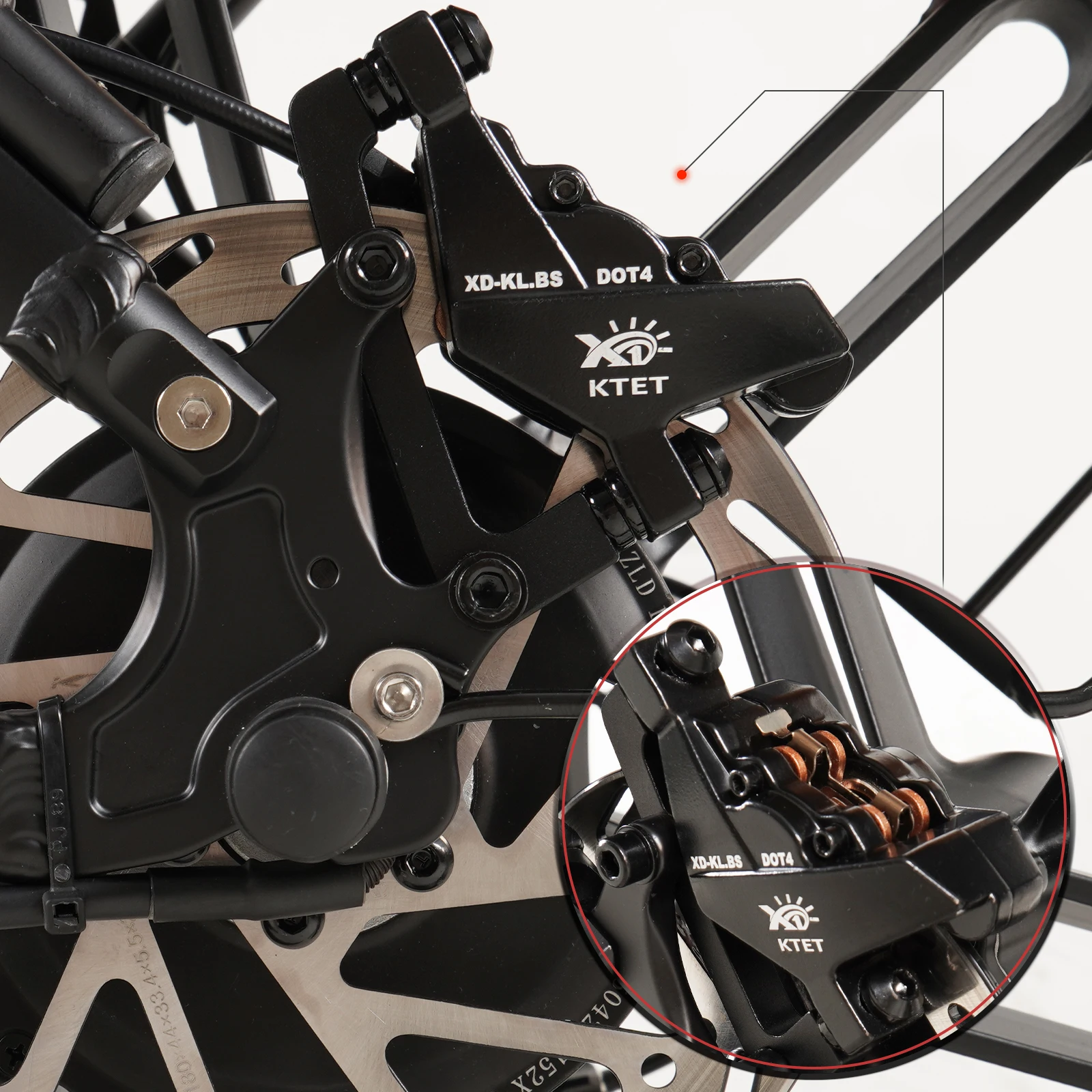 AliExpress NONE KTET Dual Piston Electric Bicycle Hydraulic Disc Brake Kit with Power Cut off Function for Ebike Bicycle Dual Disc Oil Brake