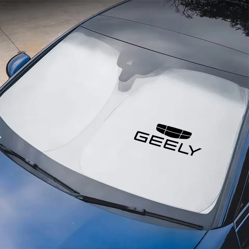 For Geely Geometry C Coolray GX3 Binray LC Panda Emgrand EC7 Tugella Azkarra Atlas 2021 EC8  Car Windshield SunShade Cover Tools