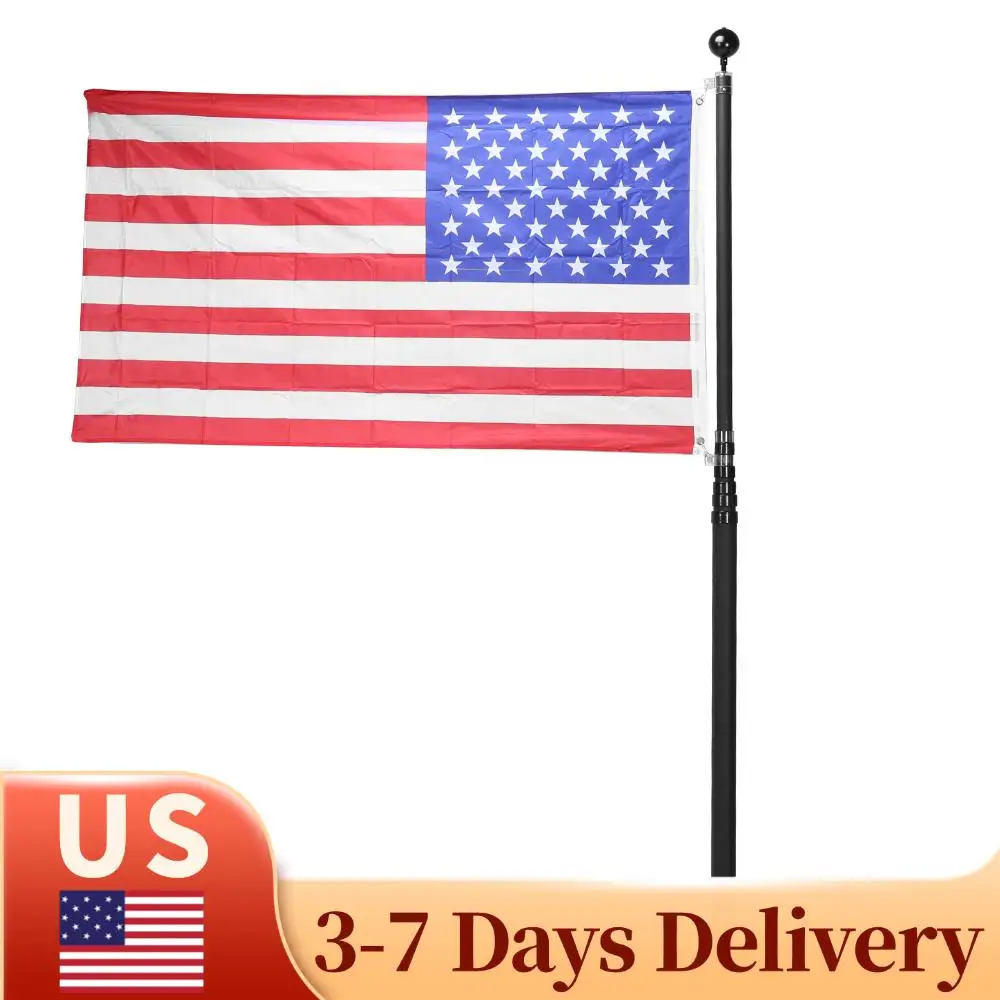 

Heavy Duty Flag Pole Extra Thick Heavy Duty Flag Pole Holder with 360° Rotating Rings Clip for Residential Or Commercial