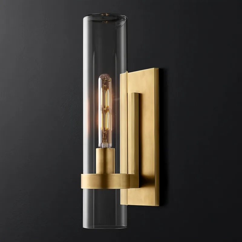 

American Designer Wall Lamps Copper LED Wall Lights Villa Living Room Background High-end Decoration Home Lighting Wall Sconces