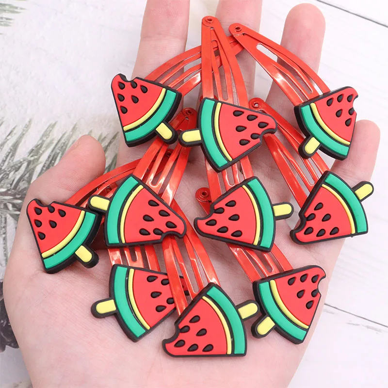 10Pcs/Set Fruit Watermelon Children Badges Hair Pins Cute Hairpins Hair Clips Headwear Barrette Baby Girls Kids Hair Accessories