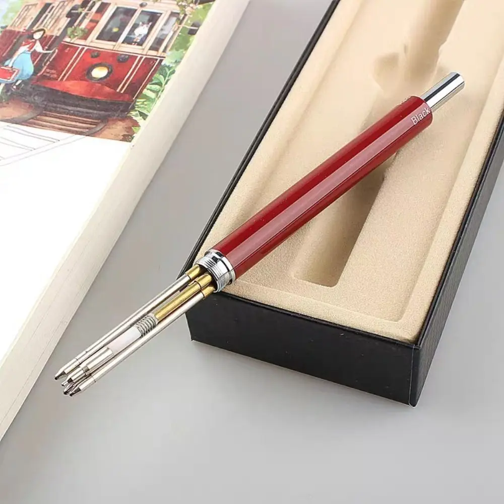 High Quality 3 Colors Ink Gravity Sensing Pen 4 in 1 Press Type Multi-Function Pen Metal Gel Pen Student Gift
