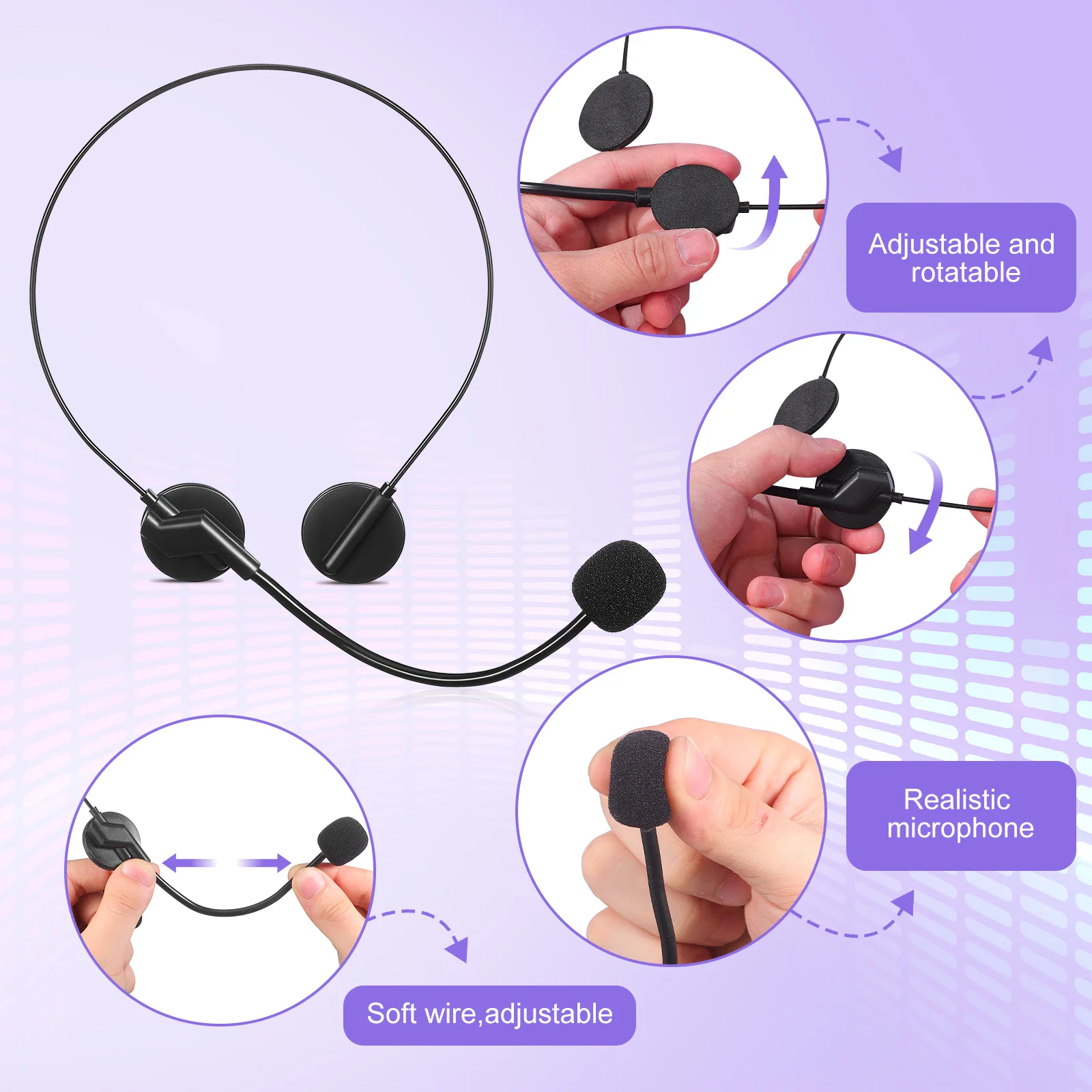 หูฟังรูปดาวนักร้องสำหรับเด็ก 2 ชิ้น อุปกรณ์ประกอบการแสดงคอสเพลย์สำหรับเด็กเล็ก ไมโครโฟนปลอมสำหรับการแสดง งานปาร์ตี้ ของเล่นเสริมสร้างจินตนาการ ของขวัญแปลกใหม่สำหรับเด็ก