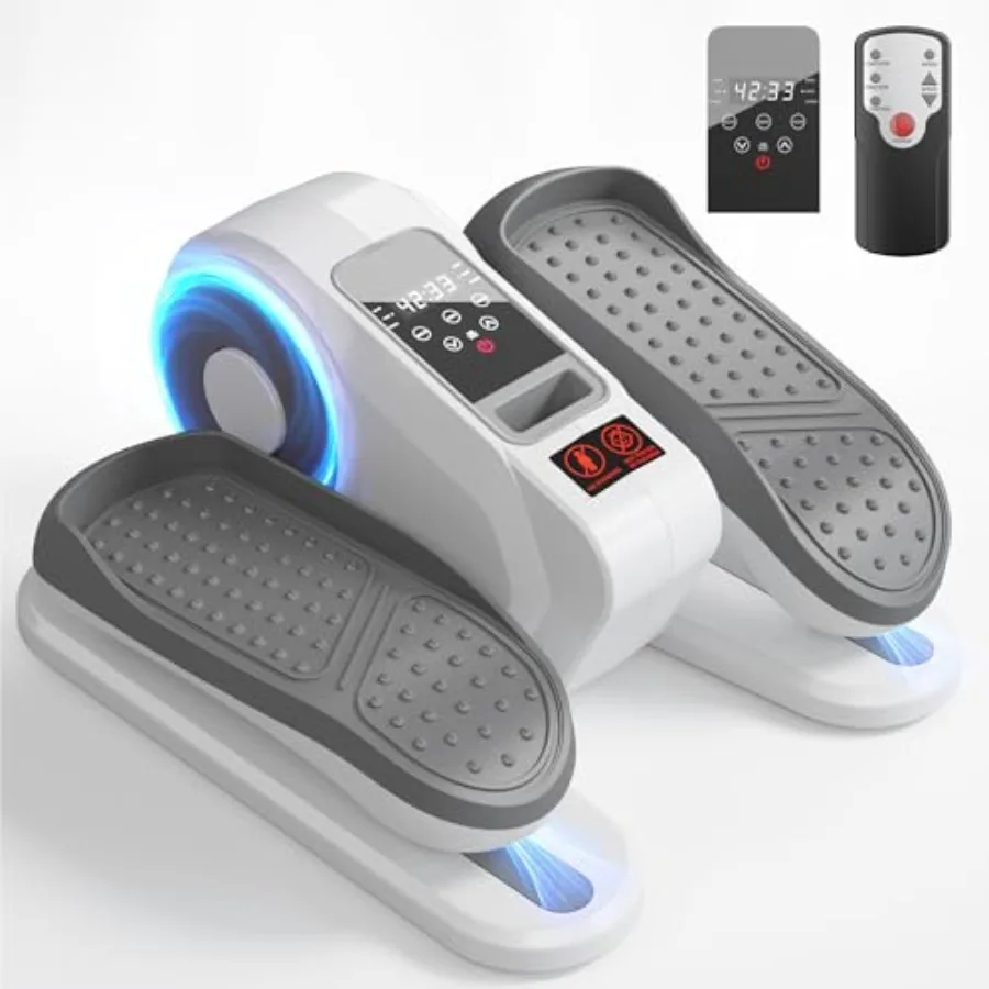 

Under Desk Elliptical Machine Seated Pedal Exerciser for Senior 12 Adjustable Speeds Portable Bidirectional Ellipse Exerciser E