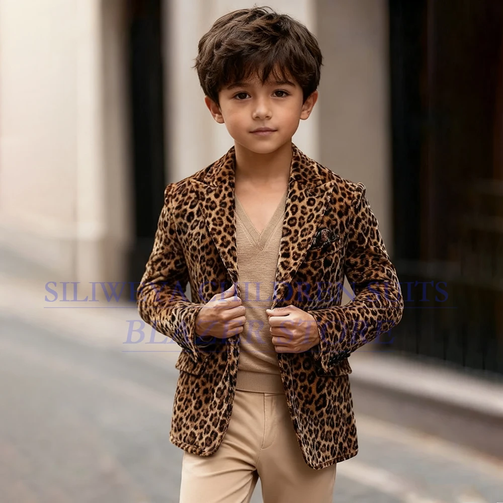 

Fashion Boy's Suits Formal Single Breasted Peak Lapel Skinny 2 Piece Jacket Pants Outfits Customzied Kids Full Sets Costume