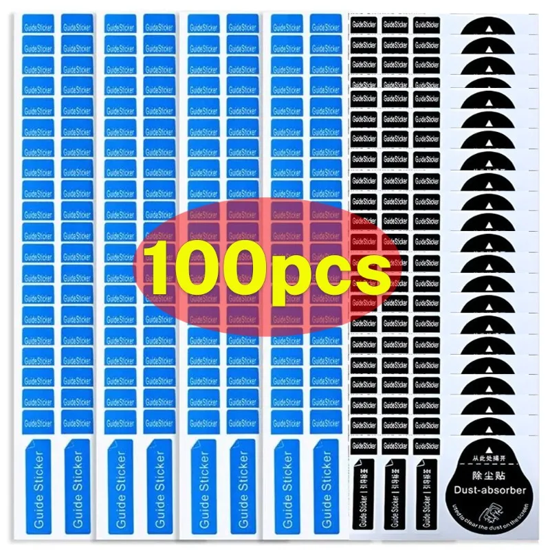 100/50PCS Dedust Absorber Sticker Cleaners Cleaning Tool for Watch Cellphone Computer Screen Protector Dust Removal Stickers