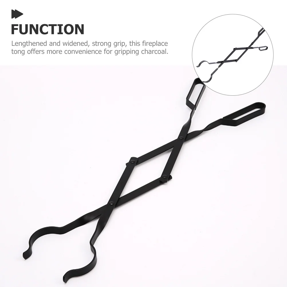 

Fireplace Tong Folding Portable Firewood Tong Metal for Indoor Outdoor Log Grabber Fireplace Log Grabber Multipurpose