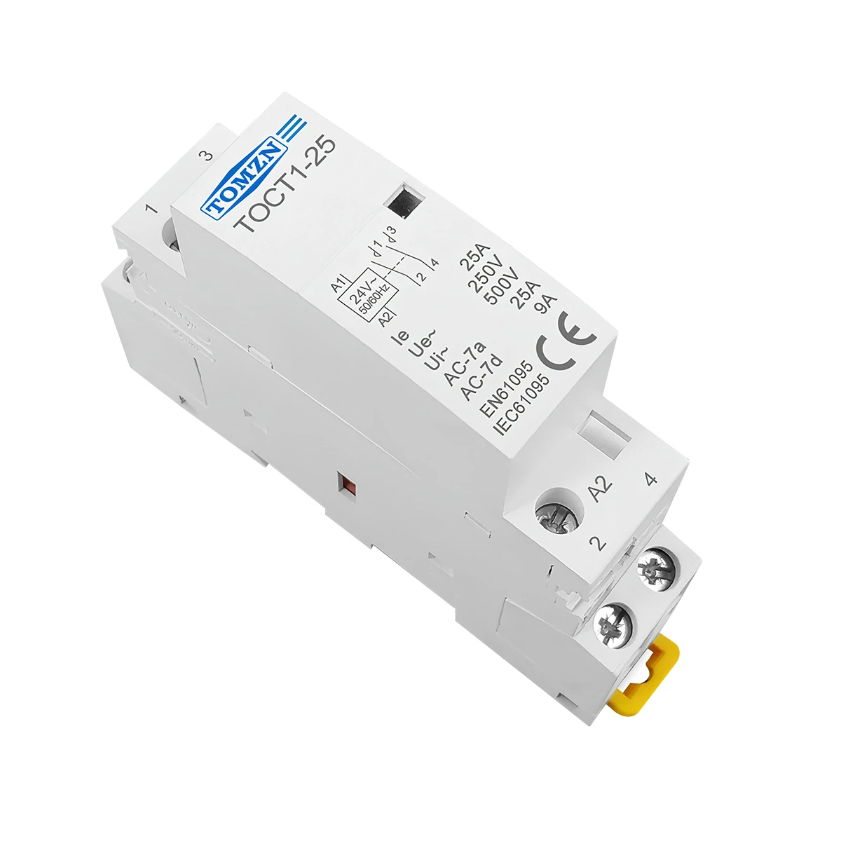 TOCT1 2P 25A 24V 50/60Hz DIN-Schiene Haushalts-AC-Modularschütz 2NO oder 1NO 1NC