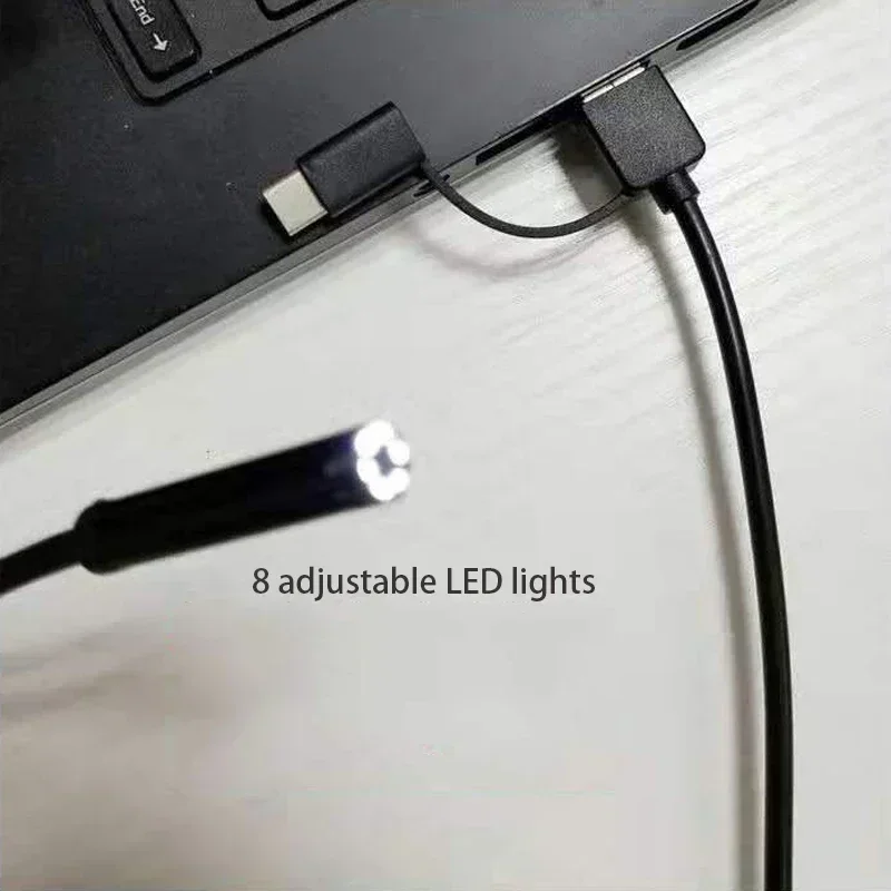 HD underwater camera 3 IN 1 Wire connection waterproof 8mm lens Camera Endoscope Fish finder fishing tool for smart phones image 5