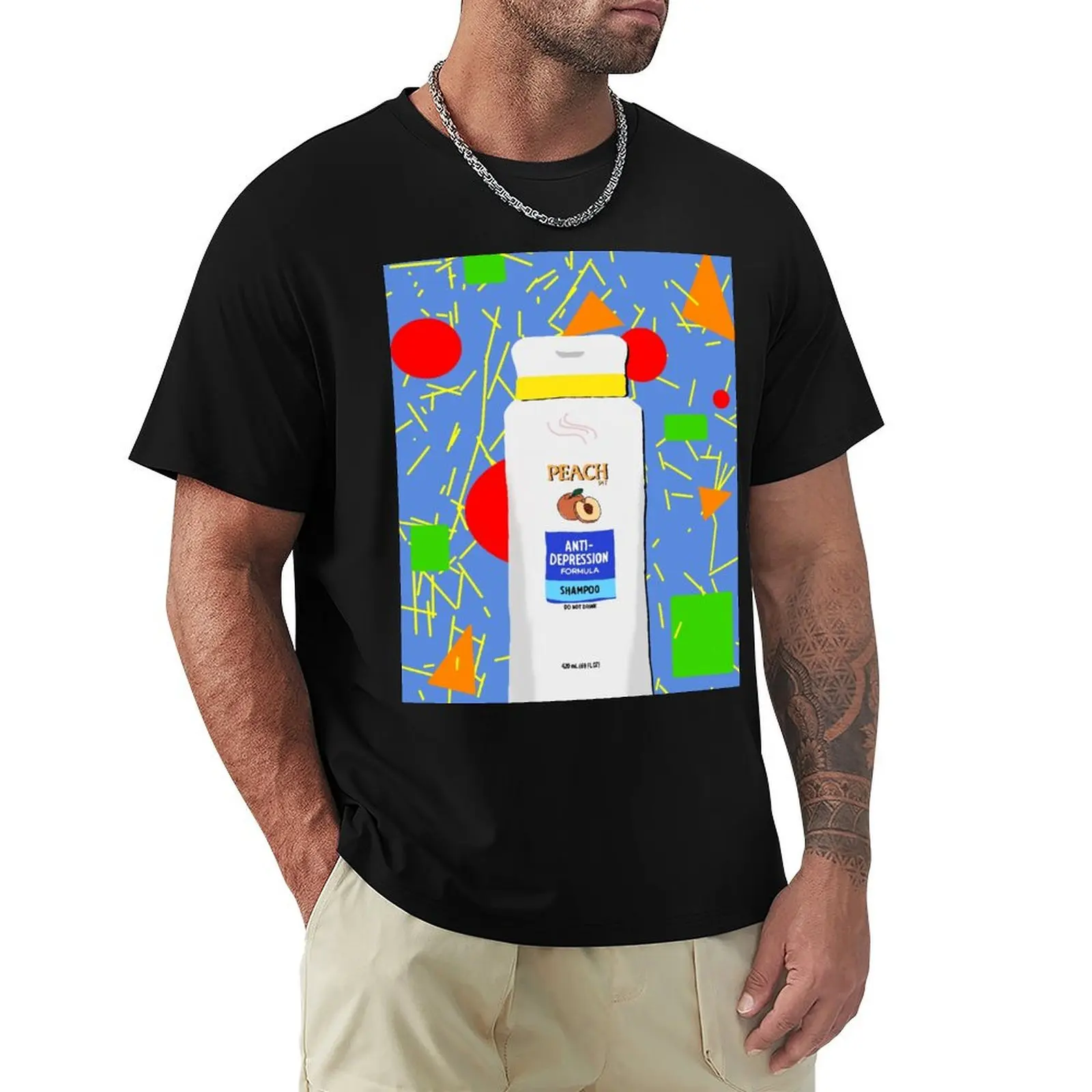 Peach Pit Anti-Depression Formula Graphic T-Shirt Anti-Pilling Casual T-Shirt