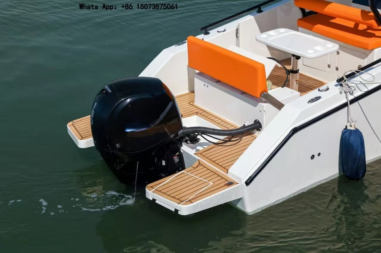 2025 Best Sale 23ft Hull Material Fiberglass Boat Yacht Speedboat Sailing Yacht with Light Fitted for 40HQ Container