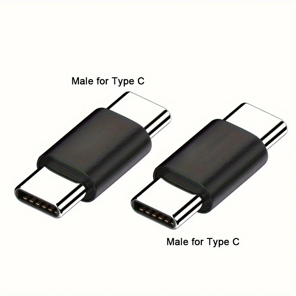 USB C Male to Male Adapter, USB Type C Coupler Extender Support PD, 5Gbps, for Thunderbolt 4/3, MacBook Pro/Air, Laptop, Phones