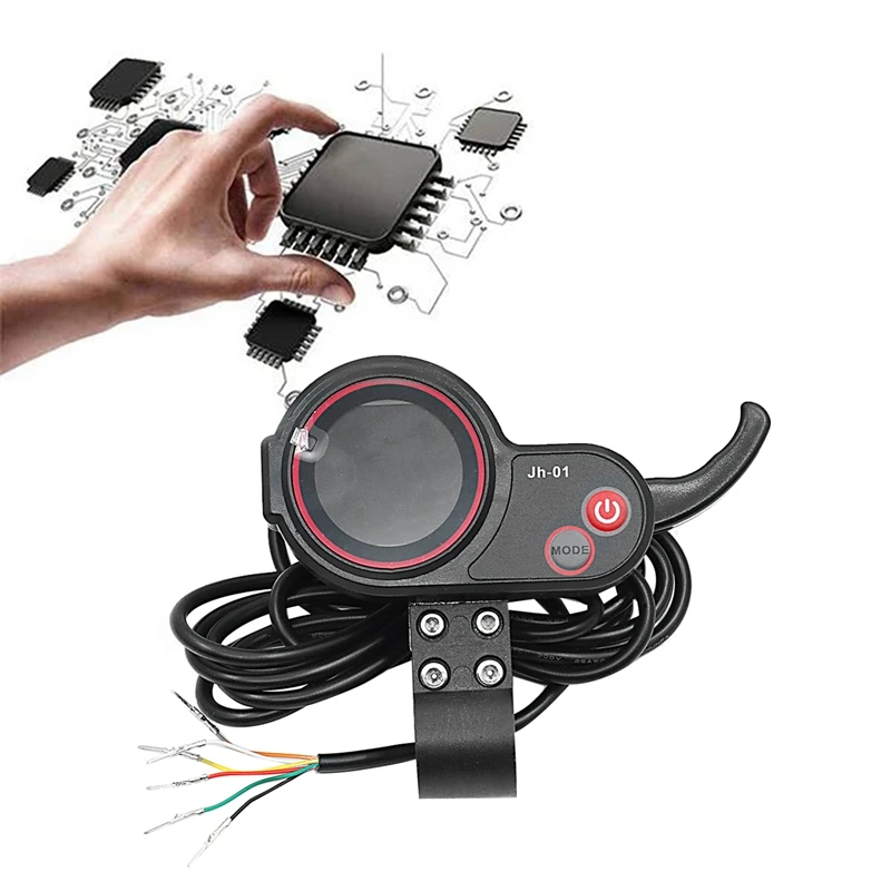 JH-01 Meter Dashboard LCD Display Only For The Same Model E-Bike Electric Scooter Meter Throttle Long Cable