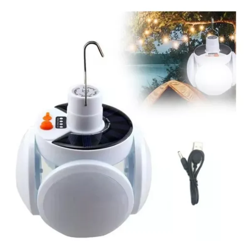 Foldable portable sun lamp, football lamp, garden lamp