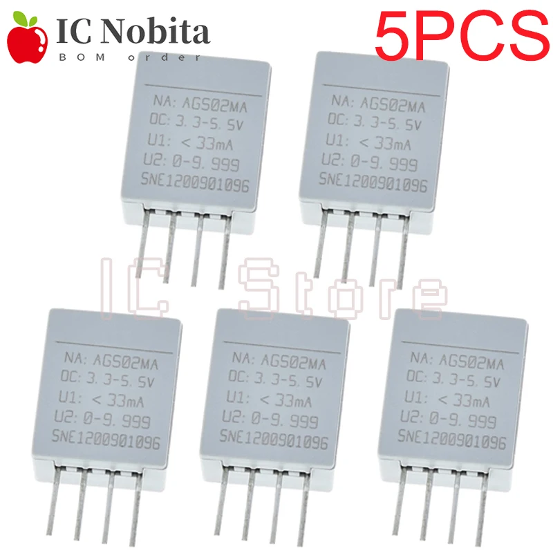 5PCS High Sensitive TVOC Gas Sensor Module AGS02MA Air Quality Sensor Instead of MQ-4 MQ-5 MQ-135 For Arduino