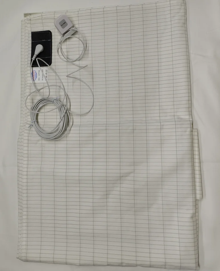 

MAXSHARER Grounding bed sheet 97*190cm conductive Silver fiber flat sheet Organic Cotton Earthing sheet for Better Sleep