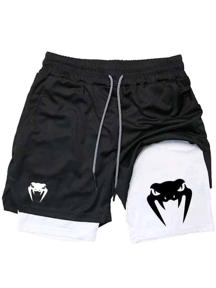 Men's Anime Hunter x Hunter Gym Shorts Bilayer 2-in-1 Breathable Quick-drying Absorb Sweat Sports Short Gym Jogging Pants df0464