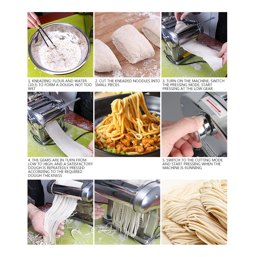 Factory Direct 2026 Top Household Fresh Pasta Machine Noodles Maker Noodle Cutter Four-knife Type Electric Automatic Electric