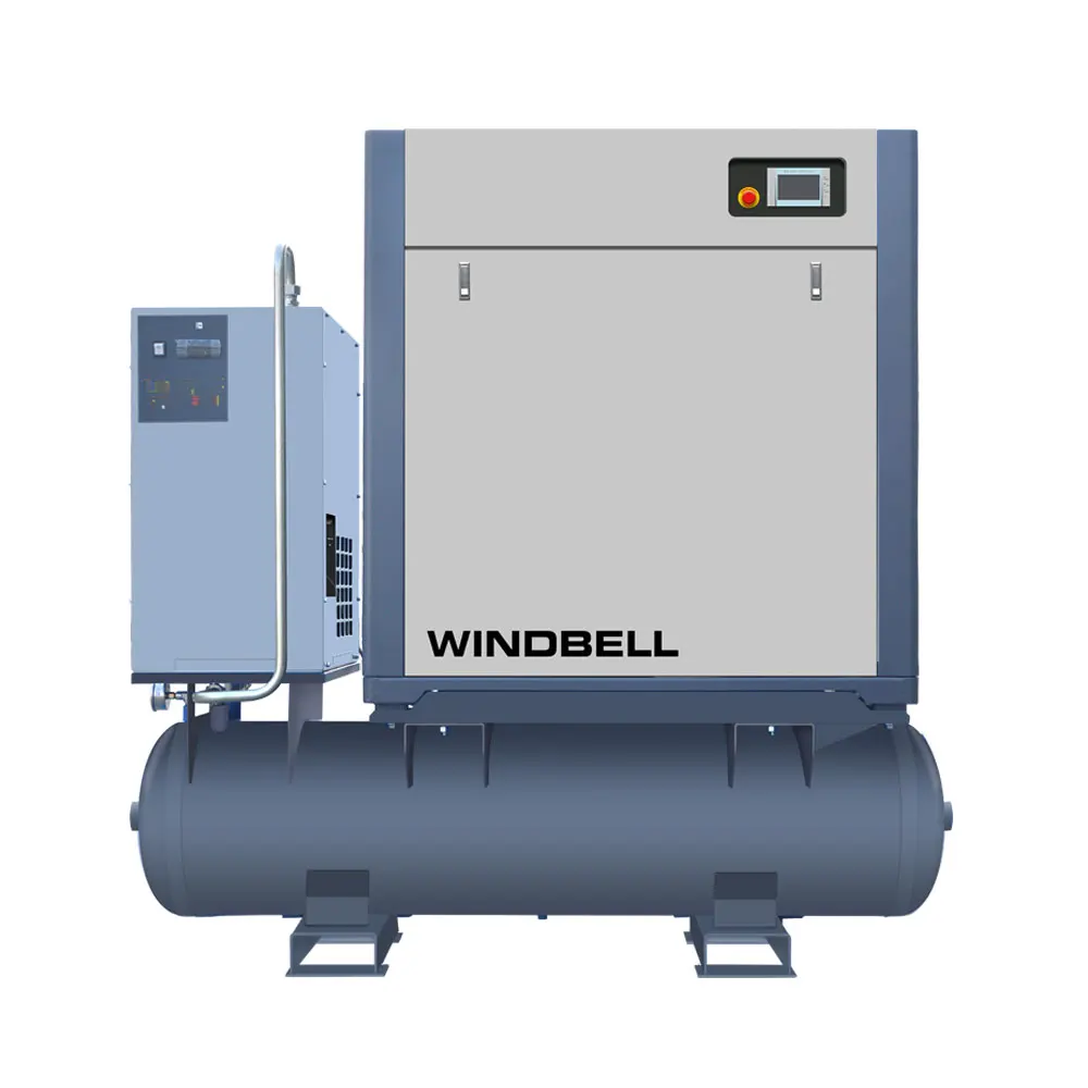 10/15/20 7.5/11/15 Kw Screw Air Compressor Integrated 200 Liter Air Tank Dryer All In One Compressor Air Compressor