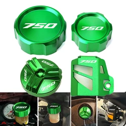 For KAWASAKI Z750 Z 750 Z750S 2005 2006 2007 2008 2009 2010 2011 2012 Motorcycle Front Rear Brake Reservoir Cover Oil Filler Cap