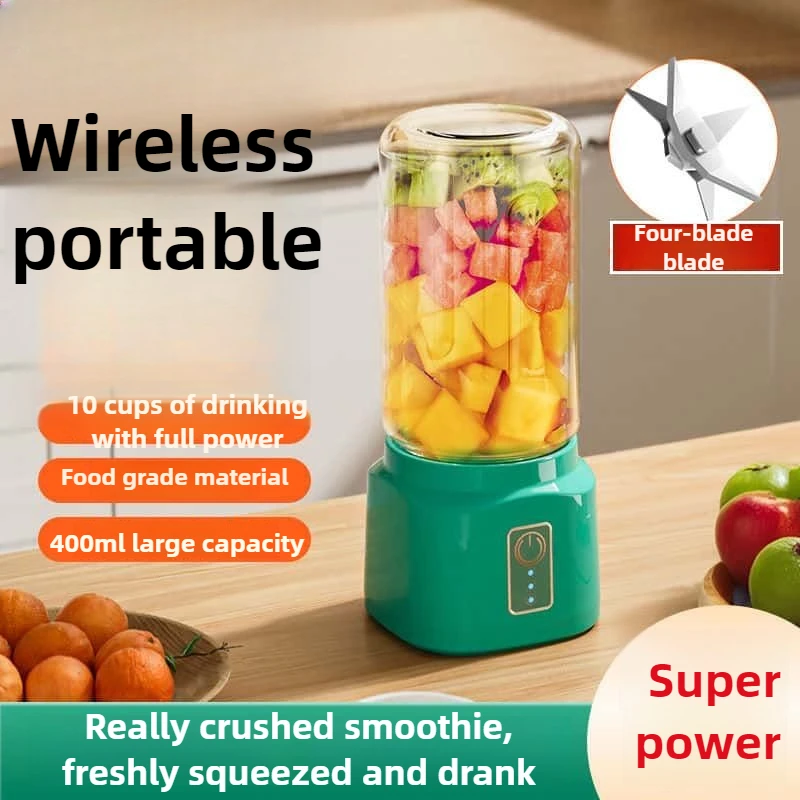 400ML Wireless Automatic Juicer Home Small Fruit and Vegetable Mixer Portable Rechargeable Juicer DIY 20000r/min Large Speed