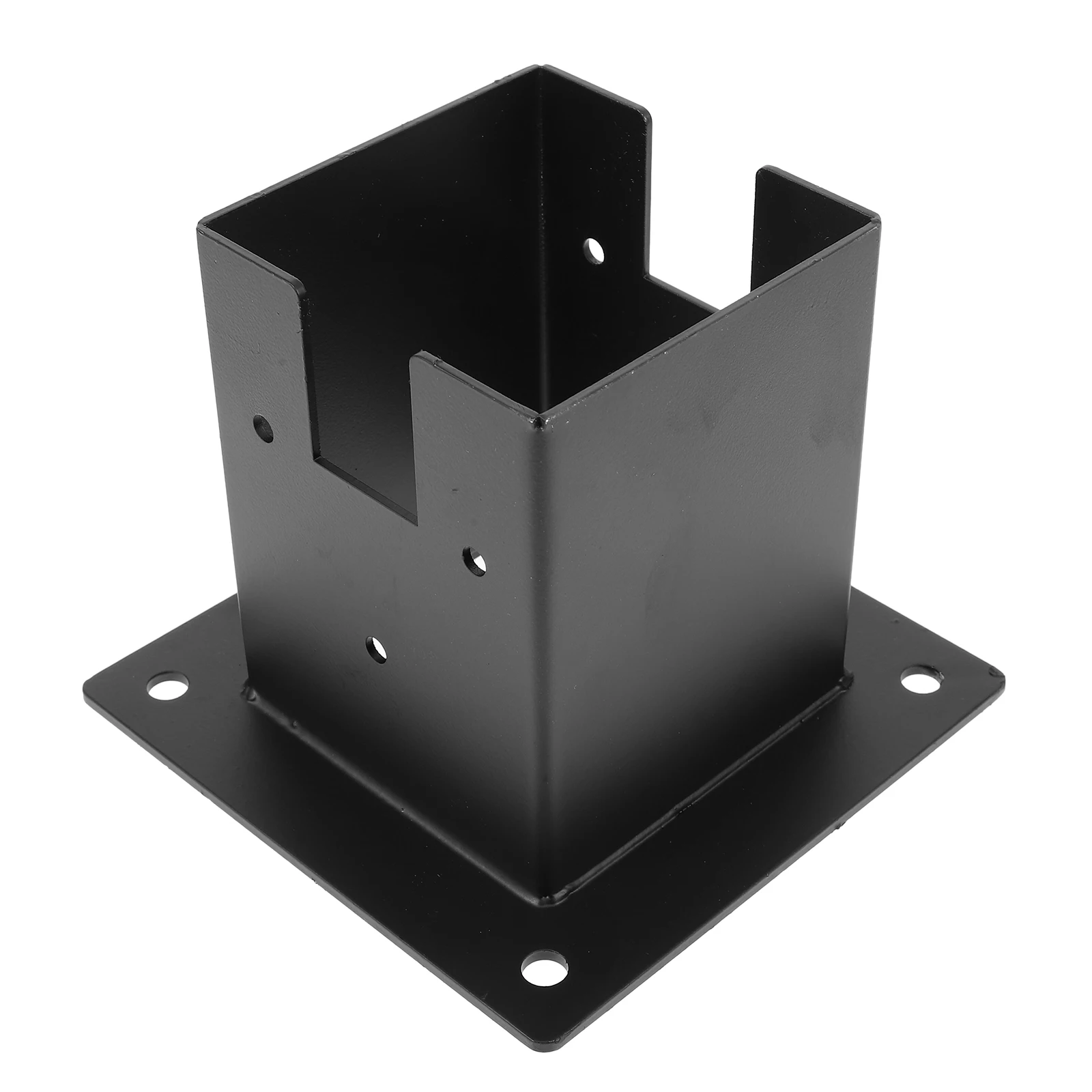 

1Set Heavy Duty Post Base Protector Black Metal Mailbox Bracket Deck Railing Support Pavilion Connection