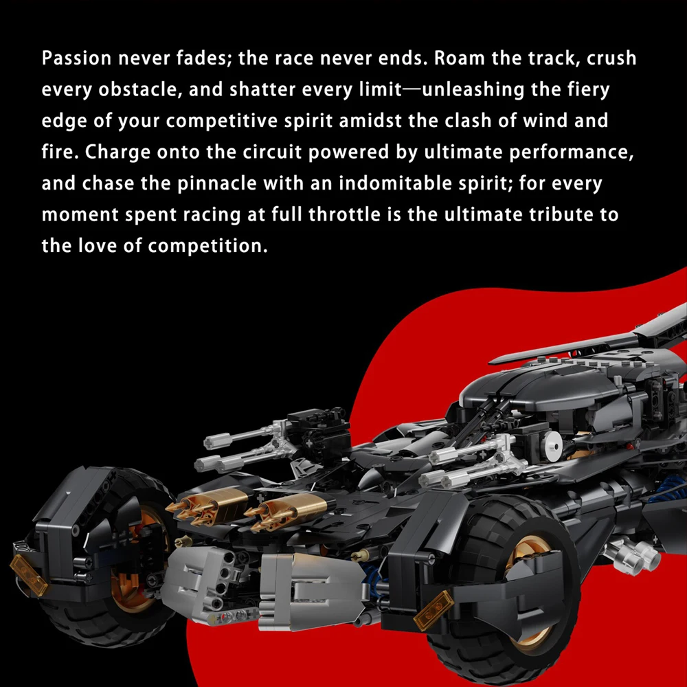 

IN STOCK MOC Technical Remote Control Bat Chariot Building Blocks Model Sports Car Bricks DIY Toys for Boys Christmas Gift Set