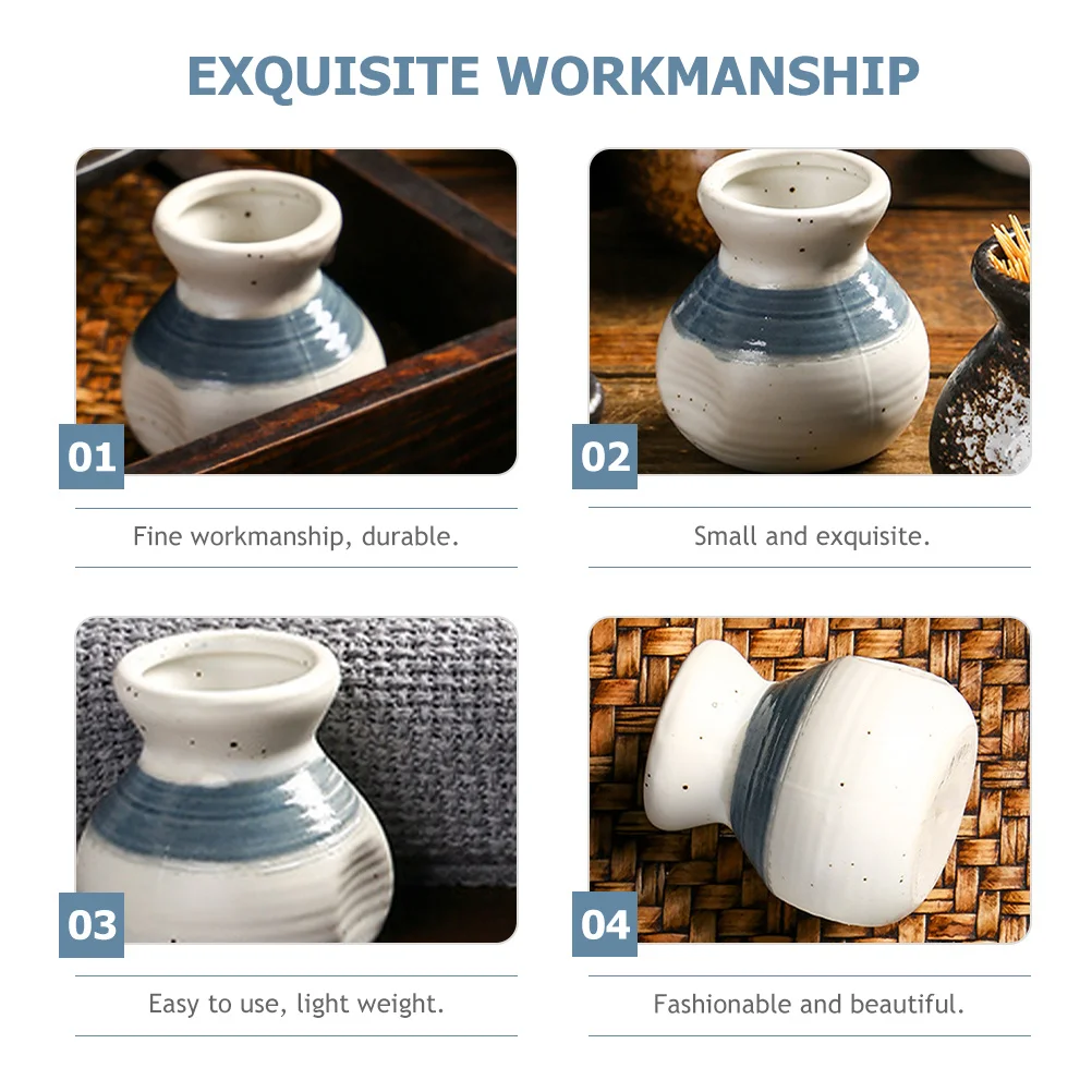 

2Pcs Ceramic Toothpick Holder Japanese Style Toothpick Box Large Capacity Home Restaurant Decoration Storage Case