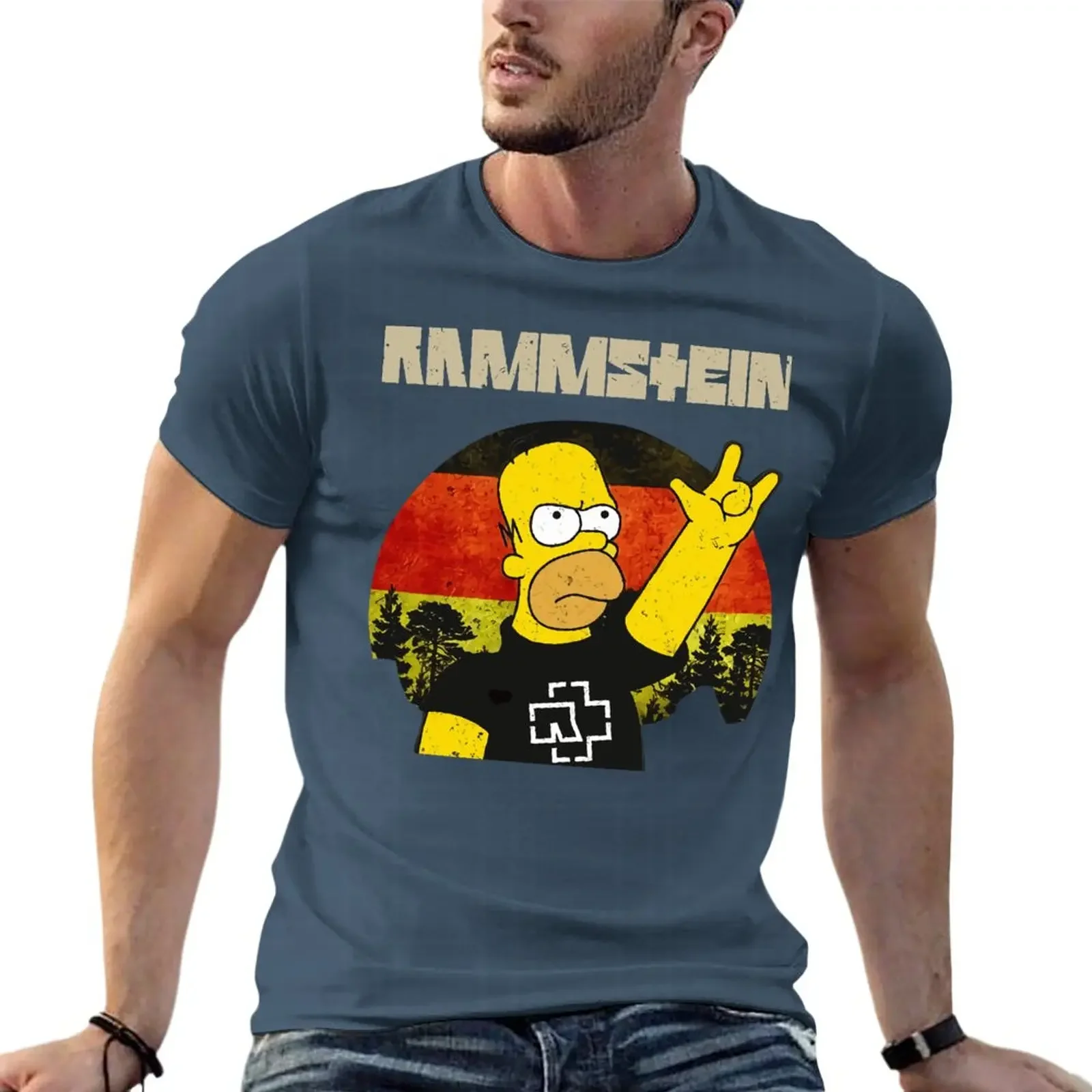 Homer Deutschland Version übergroße T-Shirts benutzer definierte Männer Kleidung 100% Baumwolle Streetwear plus Größe Tops T-Shirt