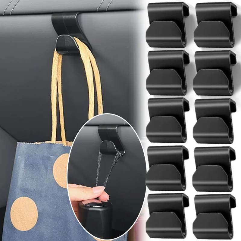 Safe Car Passenger Hook ABS Car Co-pilot Glove Box Hook Multi-Function Hidden Mini Storage Clips Seat Storage Organizer