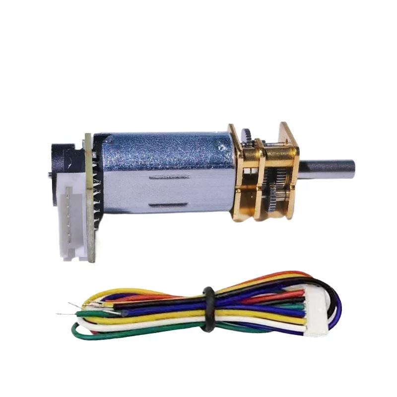 GA12-N30 엔코더 장착 기어 모터 12V DC 마이크로 감속 모터 로봇용 저속 홀 엔코더