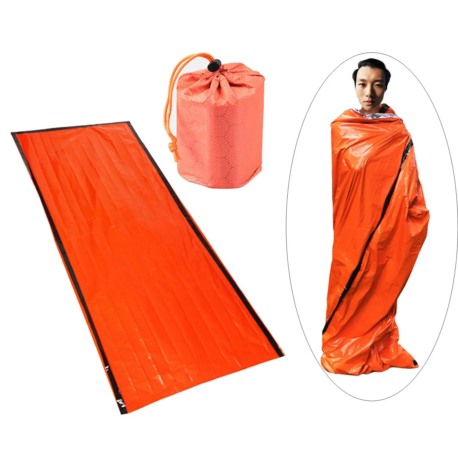 Durable Emergency Sleeping Bag Survival Blanket Multi-use Gear for Camping