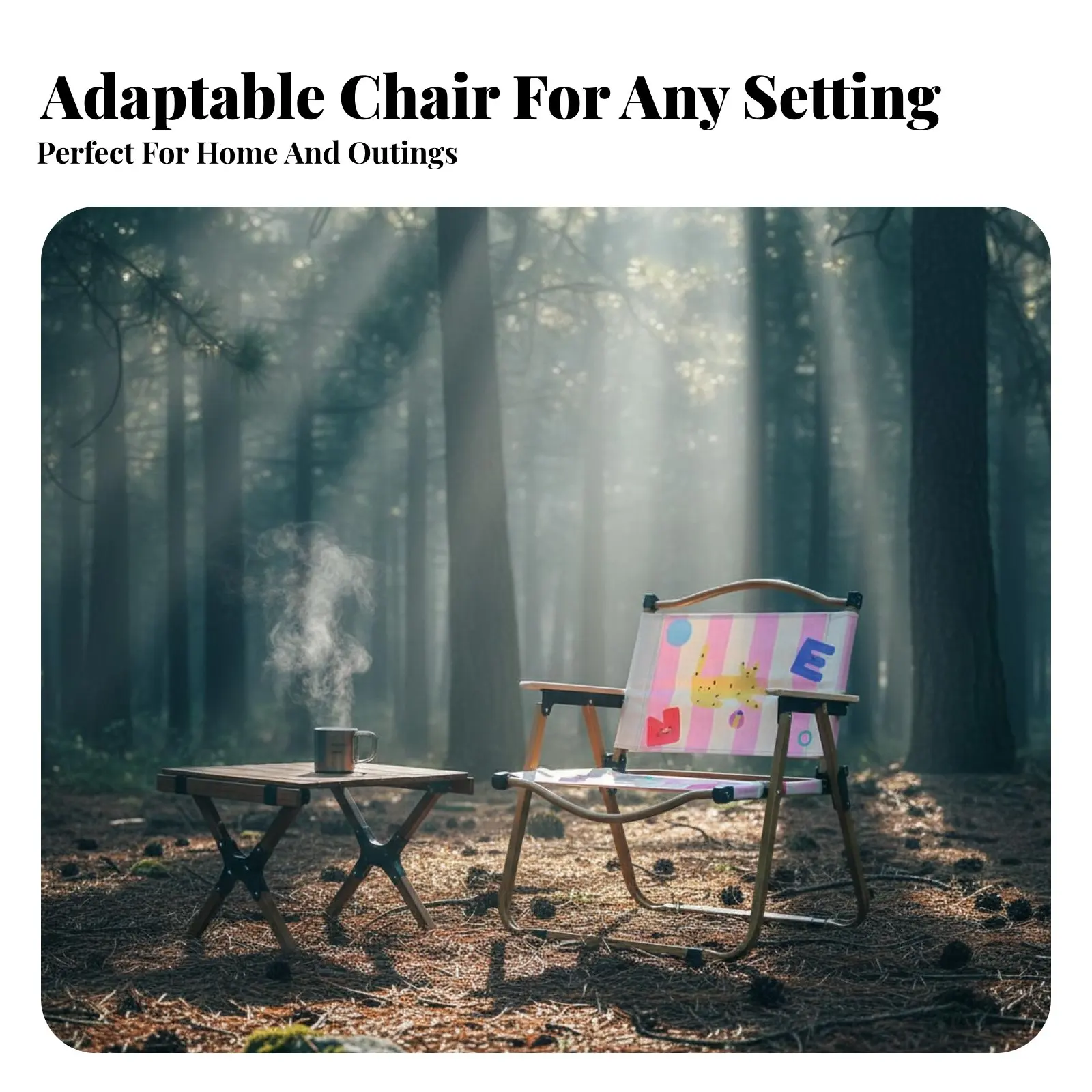 

Cartoon Print Cartoon Character Chair Foldable Design Outdoor Gear Lightweight Stable & Sturdy for Campers, Kids, Camping, Beach