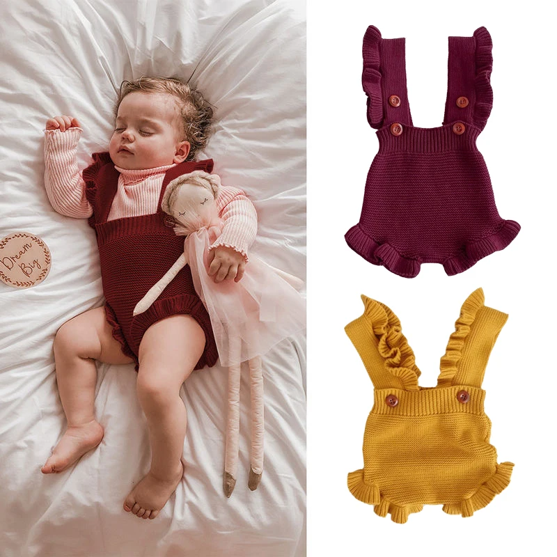 

Baby Girl Romper Knit Cotton Baby Girl One-piece Playsuit Baby Girl Clothes