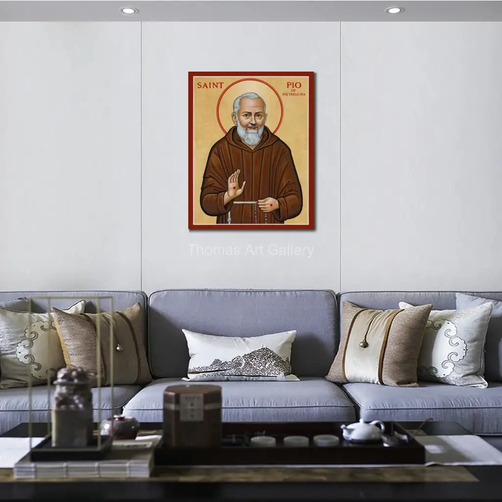 اليونانية الأرثوذكسية القديس باتريك أيقونة HD طباعة الفن الكاثوليكي البيزنطي مع شامروك للكنيسة غرفة الصلاة ديكور هدية المعمودية #3