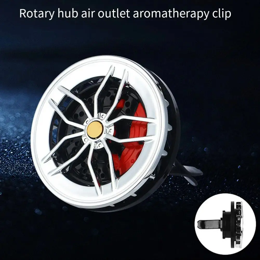 Car Air Freshener Rotatable Clip Auto Wheel Hub & Air Vent Fragrance Tire Fragrance Clips Decorative Car Accessories 4 colors